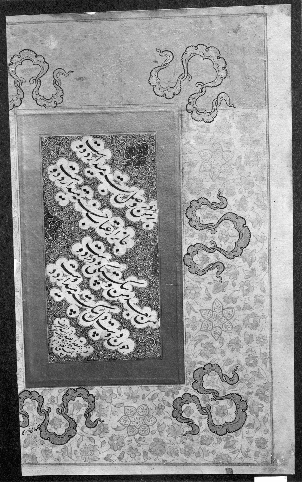 برگه‌ای از خوشنویسی — نمای تکمیلی ثبت‌شده در رکورد موزه