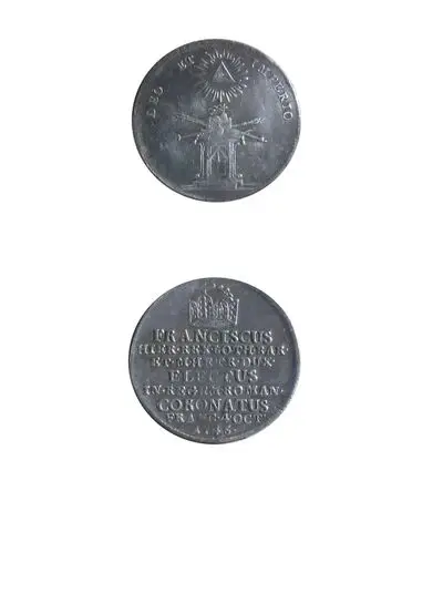 Medalie dedicată alegerii și încoronării lui Francisc I ca rege roman — تصویر رکورد یوروپیانا — شمارهٔ رکورد 16435237