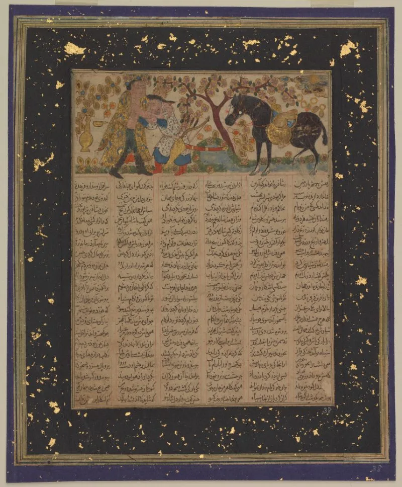 Giv finds Kay Khusraw in Turan, from the Book of Kings (Shahnama) by Firdausi — تصویر رکورد یوروپیانا