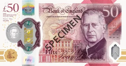 پشت اسکناس £50 پوند استرلینگ