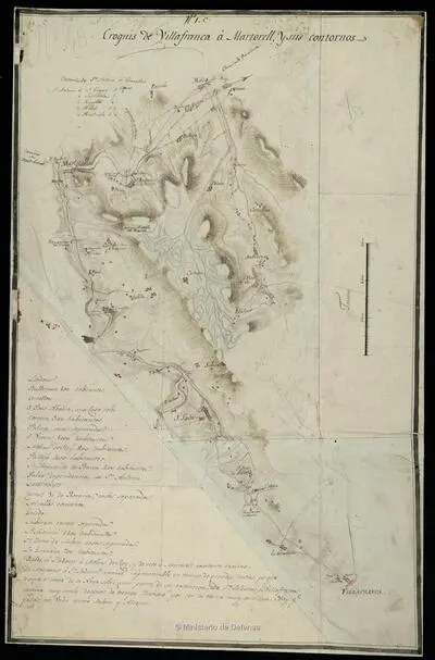 Croquis of Villafranca á Martorell and his contours — تصویر رکورد یوروپیانا