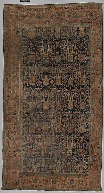 Carpet with Repeating Tree Design — تصویر رکورد موزهٔ متروپولیتن (دسترسی آزاد)