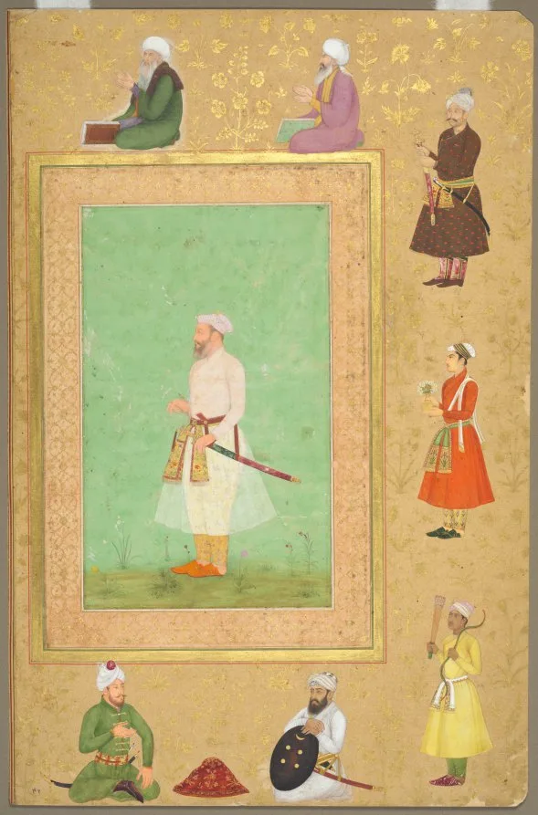 Portrait of Asaf Khan (1569–1641), from the Late Shah Jahan Album — تصویر رکورد موزهٔ هنر کلیولند (دسترسی آزاد)
