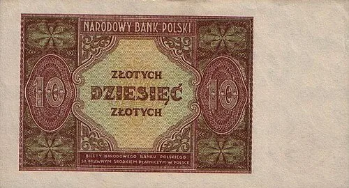پشت اسکناس — 10 złotych لهستان