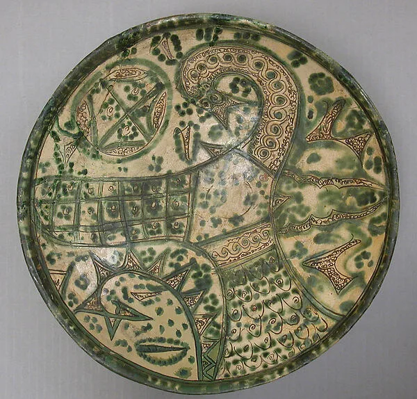 Bowl with Stylized Bird — تصویر رکورد موزهٔ متروپولیتن (دسترسی آزاد)