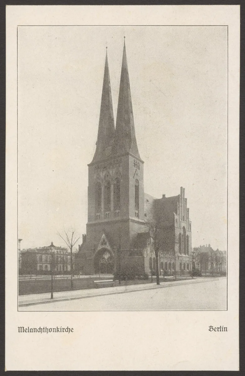 Ansichtskarte "Melanchthonkirche", Seitenansicht — تصویر رکورد یوروپیانا