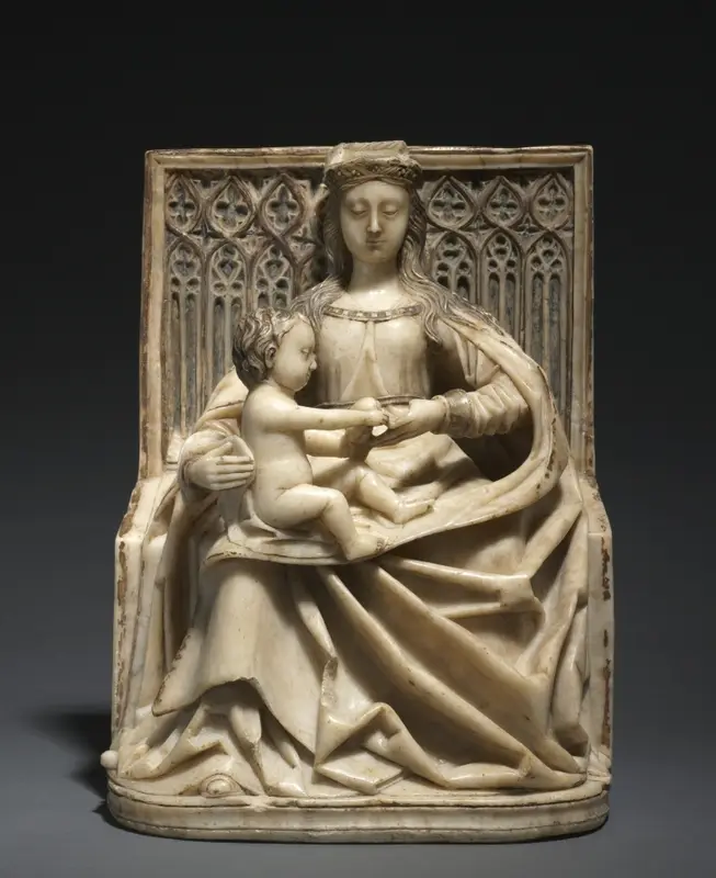 Enthroned Virgin and Child — تصویر رکورد موزهٔ هنر کلیولند (دسترسی آزاد)