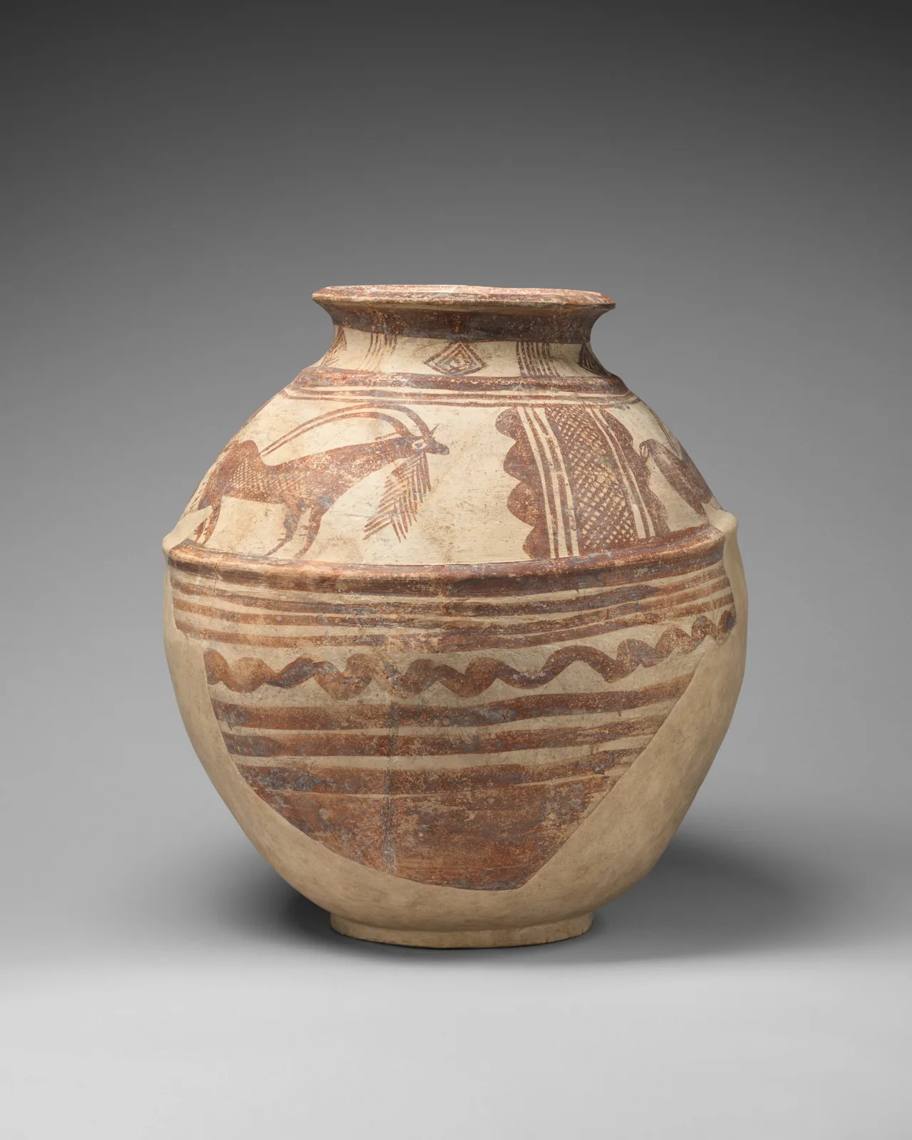 Jar with ibexes — تصویر رکورد موزهٔ متروپولیتن (دسترسی آزاد)