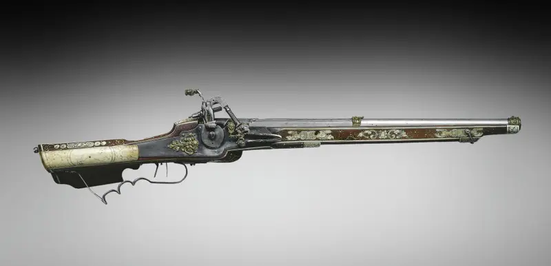 Wheel-Lock Rifle — تصویر رکورد موزهٔ هنر کلیولند (دسترسی آزاد)
