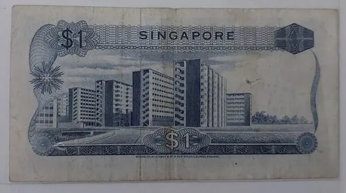 پشت اسکناس $1 دلار سنگاپور