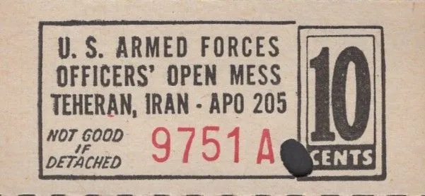 روی «10 Cents (U.S. Armed Forces Officers' Open Mess; white) ND (1960-1979)» — عکس رکورد Numista