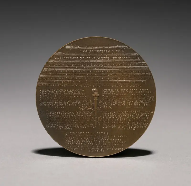 Medal of Claude Joseph Rouget de L'Isle (1760-1836) (reverse) — تصویر رکورد موزهٔ هنر کلیولند (دسترسی آزاد)
