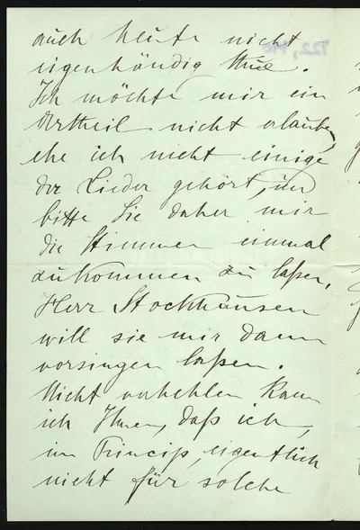 Brief von Clara Schumann an Sprengel — تصویر رکورد یوروپیانا