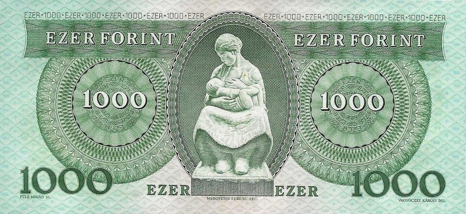 پشت اسکناس — 1000 فورینت مجارستان