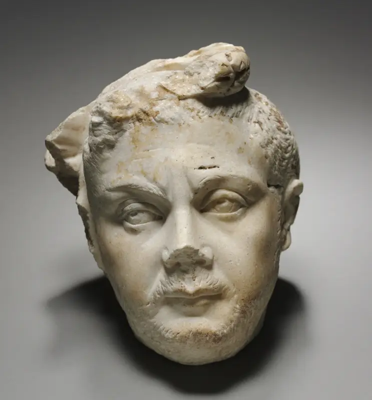 Relief Portrait Head of the Emperor Balbinus — تصویر رکورد موزهٔ هنر کلیولند (دسترسی آزاد)
