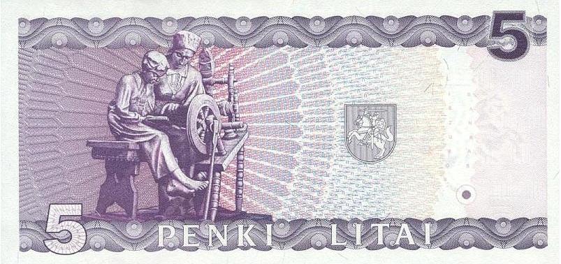 پشت اسکناس — 5199 لیتاس لیتوانی