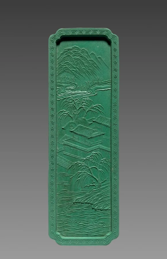 Ink Stick from an Imperially Commissioned Set of Ink Stick with Images and Poems of Famous West Lake Sites — تصویر رکورد موزهٔ هنر کلیولند (دسترسی آزاد)