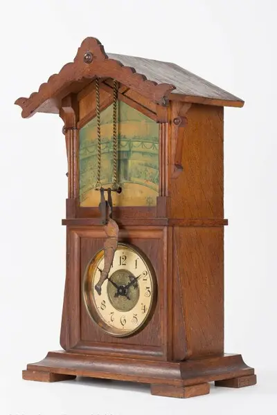 Tischuhr mit Turner, Junghans, Schramberg, um 1900 — تصویر رکورد یوروپیانا