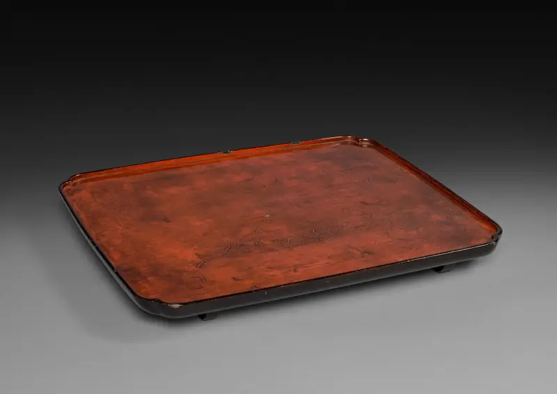 Serving Tray: Negoro Ware — تصویر رکورد موزهٔ هنر کلیولند (دسترسی آزاد)