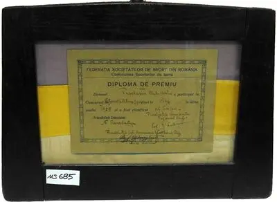 Diplomă premiu acordată lui Pusckasiu (Pușcaș) Aurel la Concursul Național de patinaj figuri, Cluj, 1925 — تصویر رکورد یوروپیانا