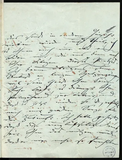 Brief von Clara Schumann an Eberhard Peters — تصویر رکورد یوروپیانا