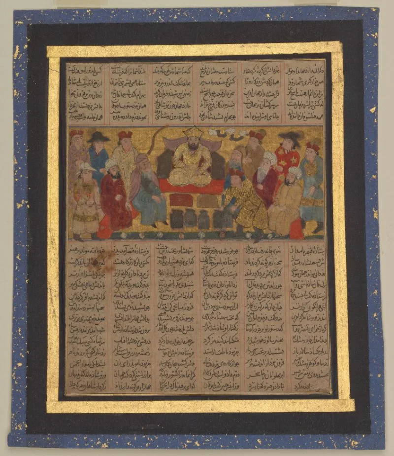 Bahram Gur receives Caesar's envoy, from the Book of Kings (Shahnama) by Firdausi — تصویر رکورد یوروپیانا