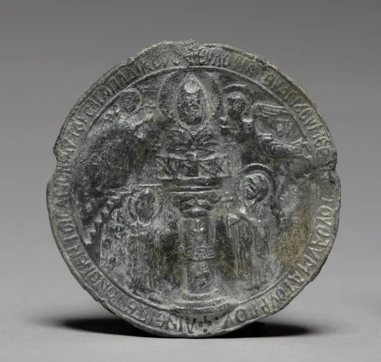 Pilgrim's Medallion with Saint Symeon the Younger — تصویر رکورد موزهٔ هنر کلیولند (دسترسی آزاد)
