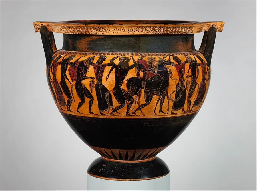 Terracotta column-krater (bowl for mixing wine and water) — تصویر رکورد ویکی‌داده