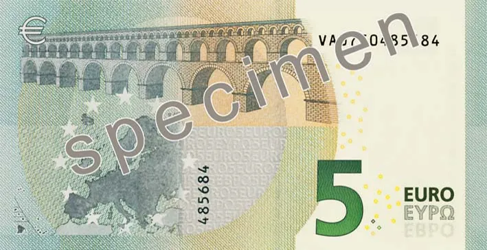 پشت اسکناس €5 یورو