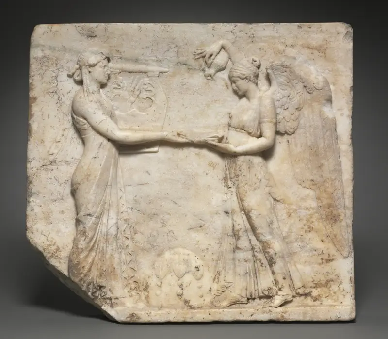 Relief of Apollo with Nike — تصویر رکورد موزهٔ هنر کلیولند (دسترسی آزاد)