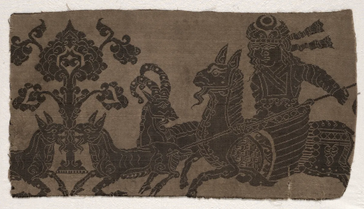 Fragment with Mounted Hunter Spearing Animals — تصویر رکورد موزهٔ هنر کلیولند (دسترسی آزاد)