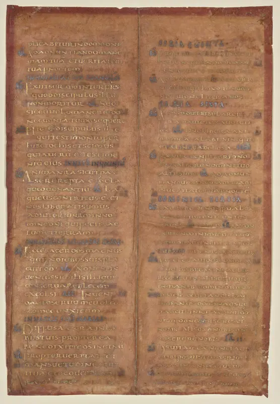 Bifolium Excised from a Carolingian Gradual (recto) — تصویر رکورد موزهٔ هنر کلیولند (دسترسی آزاد)