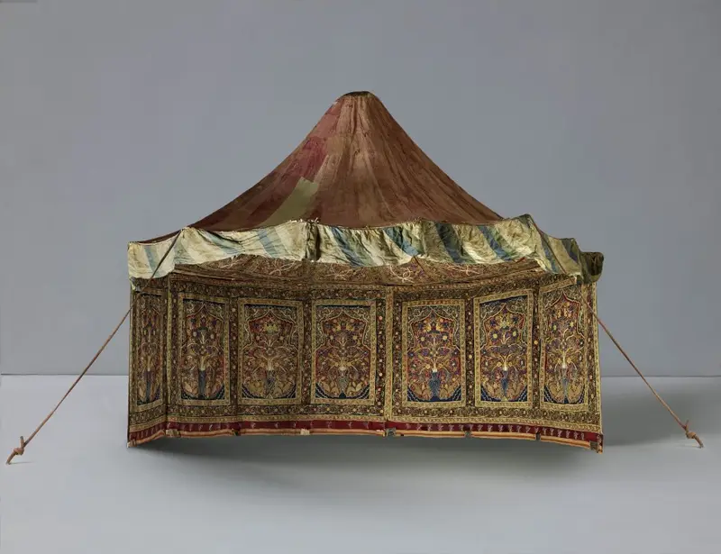 Royal Round Tent Made for Muhammad Shah — تصویر رکورد موزهٔ هنر کلیولند (دسترسی آزاد)