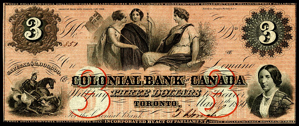 روی اسکناس — 3 dollar کانادا