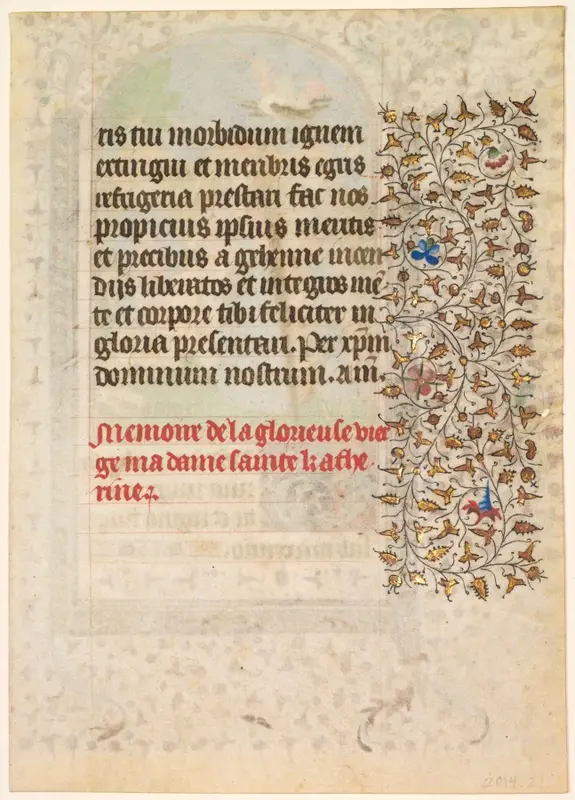 Leaf from a Book of Hours: Text (verso) — تصویر رکورد موزهٔ هنر کلیولند (دسترسی آزاد)