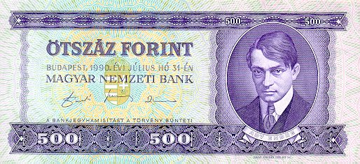 روی اسکناس — 500 فورینت مجارستان