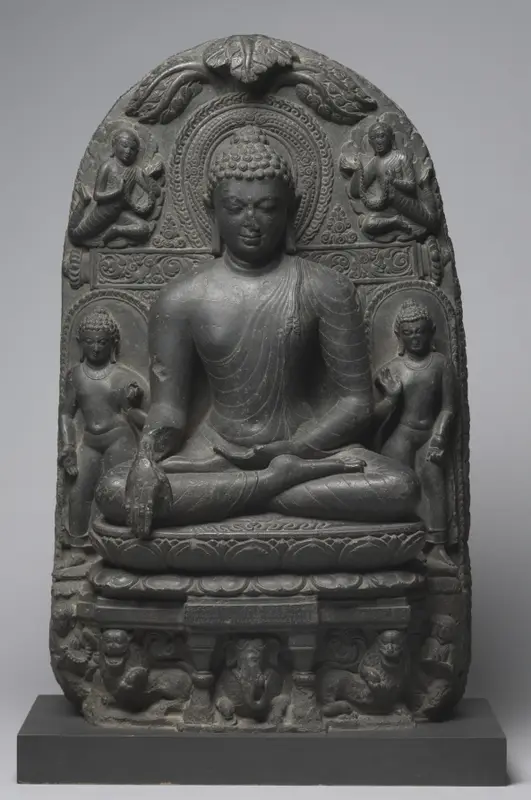 Buddha Calling on Earth to Witness — تصویر رکورد موزهٔ هنر کلیولند (دسترسی آزاد)