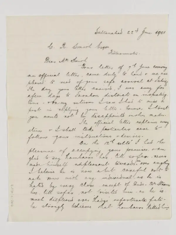 Letter: C.R. Smith Archive — تصویر رکورد موزهٔ ویکتوریا و آلبرت
