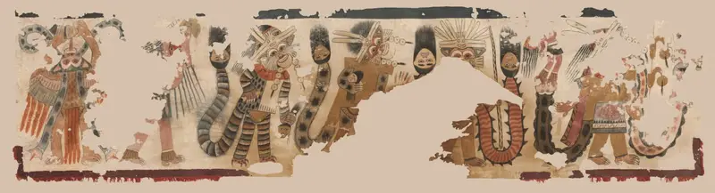 Cloth with Procession of Figures — تصویر رکورد موزهٔ هنر کلیولند (دسترسی آزاد)