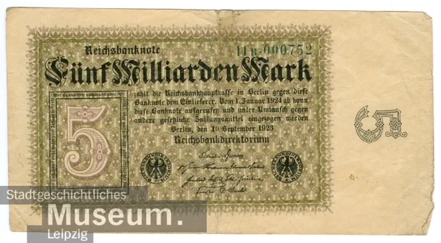 Imperial banknote over 5 billion marks — تصویر رکورد یوروپیانا