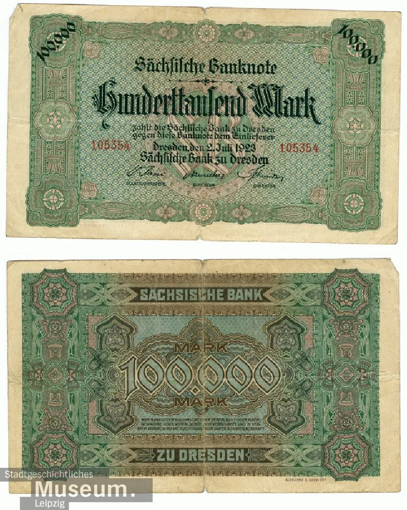 Banknote over 100.000 marks — تصویر رکورد یوروپیانا