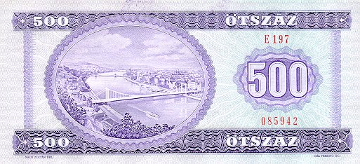 پشت اسکناس — 500 فورینت مجارستان