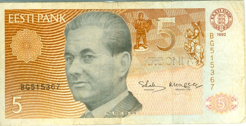 banknote 5 crowns 1992.a. — تصویر رکورد یوروپیانا