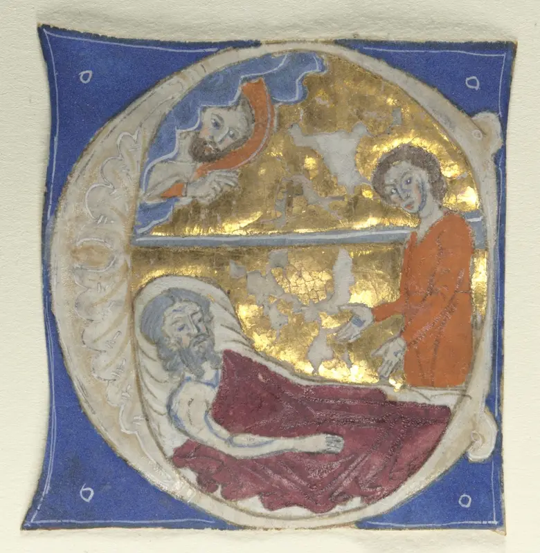 Historiated Initial Excised from a Bible — تصویر رکورد موزهٔ هنر کلیولند (دسترسی آزاد)