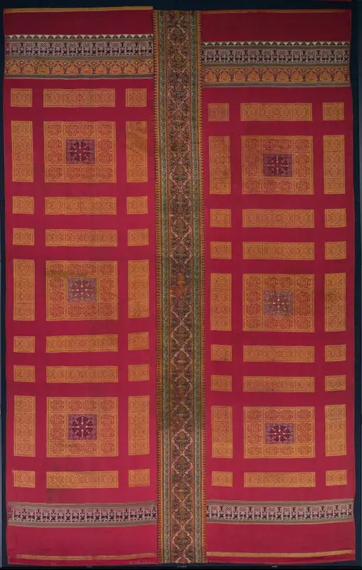Silk curtain from the Alhambra palace — تصویر رکورد موزهٔ هنر کلیولند (دسترسی آزاد)