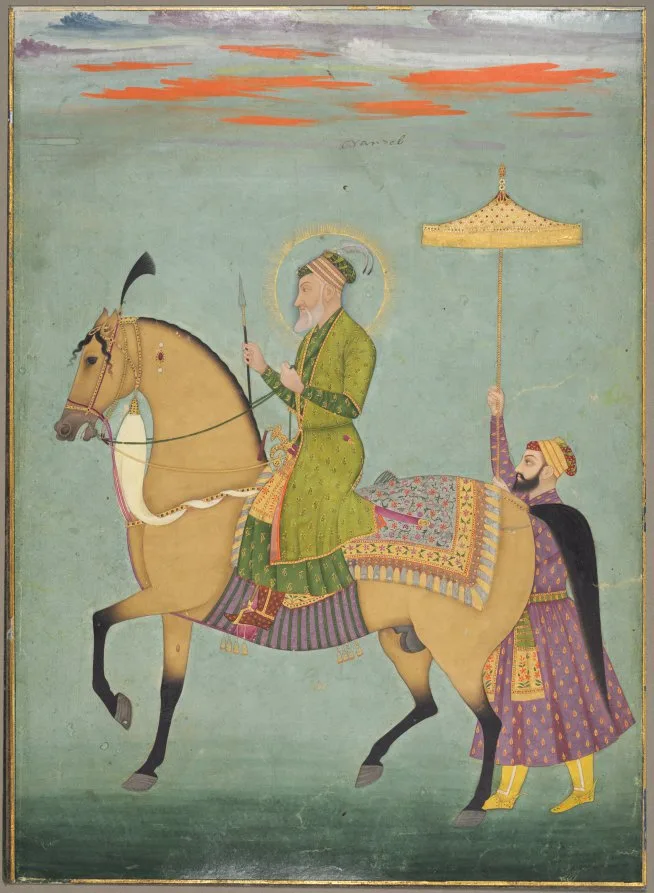 The Emperor Alamgir (reigned 1658–1707) on Horseback — تصویر رکورد موزهٔ هنر کلیولند (دسترسی آزاد)