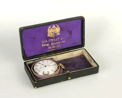 Taschenuhr mit Etui, A. Eppner und Co., Breslau und Lähn, um 1870 — تصویر رکورد یوروپیانا