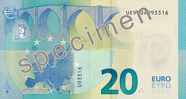 پشت اسکناس €20 یورو