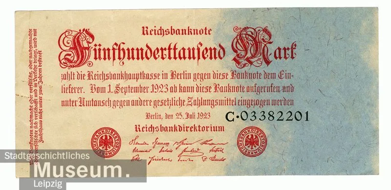Imperial banknote over 500.000 marks — تصویر رکورد یوروپیانا