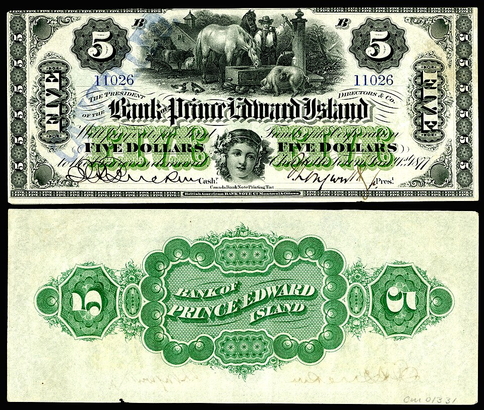 روی اسکناس — 5 dollar کانادا